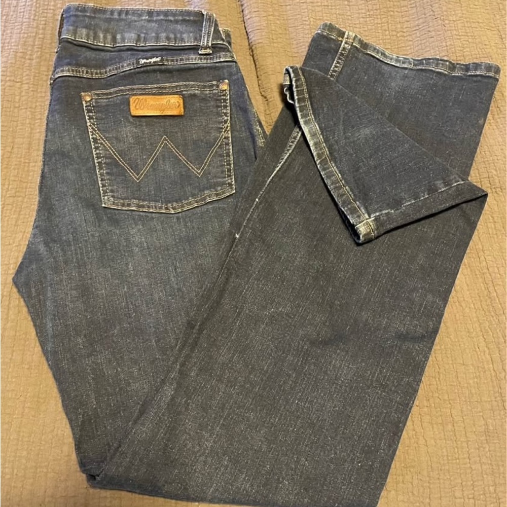 Wrangler Women's Dark Blue Straight Leg Jeans